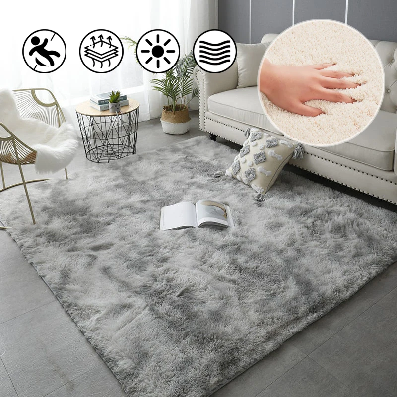 

Suitable for Living Room Soft Fluffy Carpet Bedroom Lounge Thickened Non-slip Mats Children's Room Decoration Plush Rug