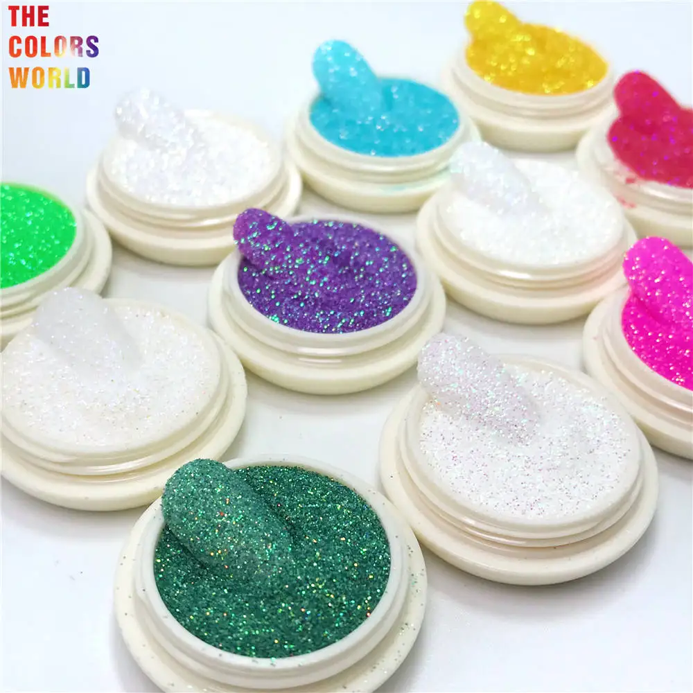 TCT-013 Sprinkling  American Fantasy Iridescent Rainbow Color 0.2MM Size Fine Glitter Nails Art  Nail Gel Manual DIY decoration