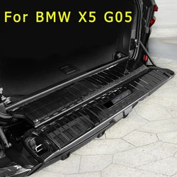 Car Exterior Decoration Rear Guard Protection Pannel For BMW X5 G05 Accessories Stainless Steel Trunk Rear Guard Plate