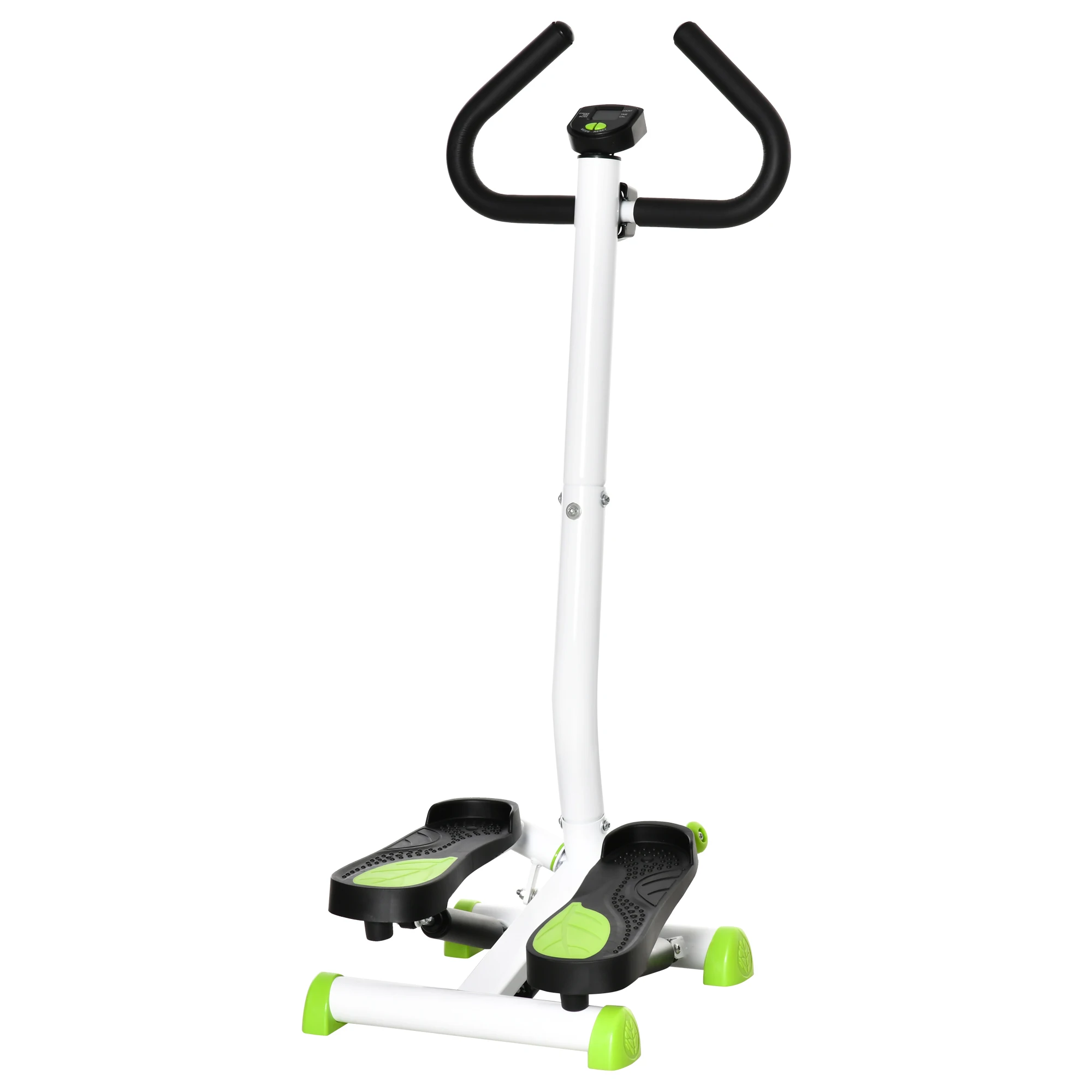 HOMCOM Step machine with LCD screen handlebar 55x44x108 cm White