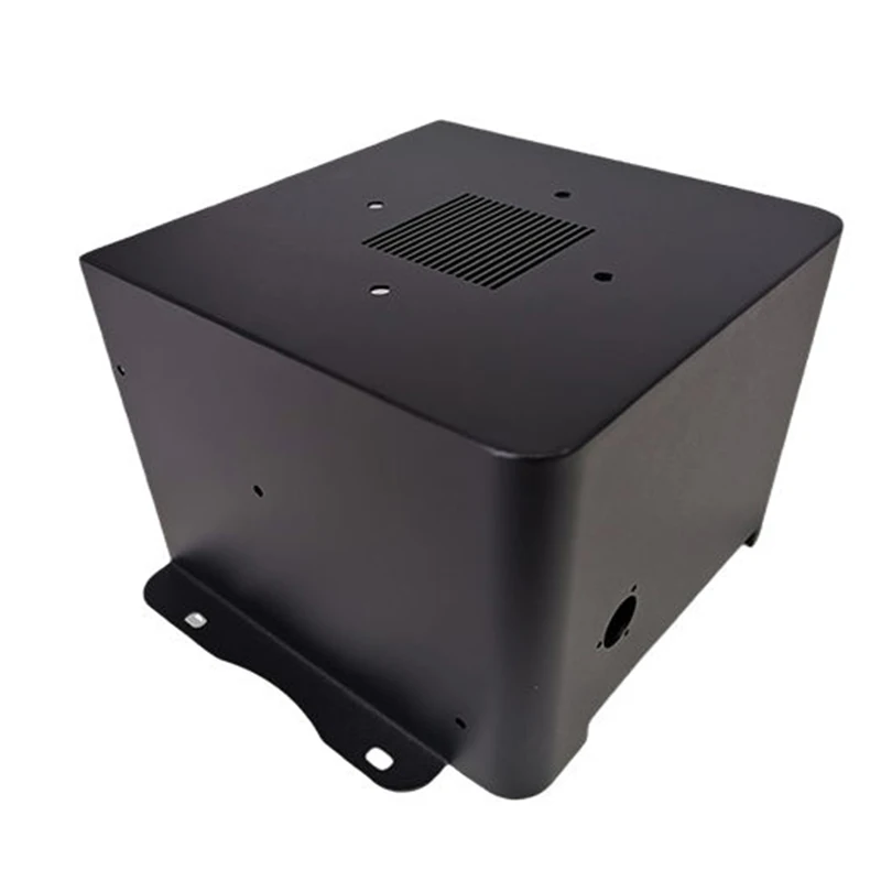 

Custom Sheet Metal Fabrication Stainless Steel Black Powder Coating Sheet Metal Bending Metal Enclosure Stamping