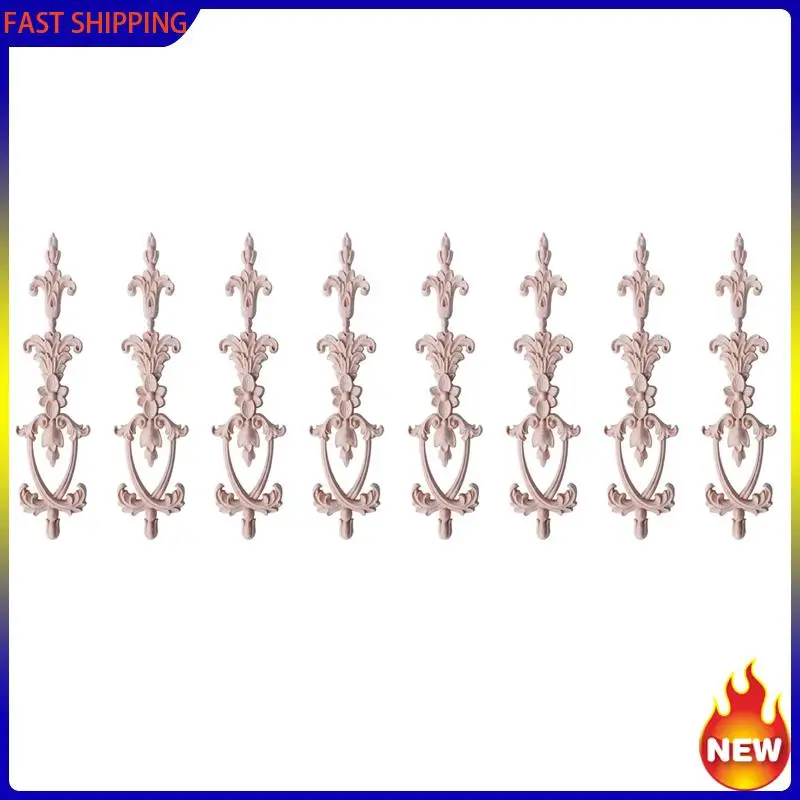 Hot Trend-8X Wood Carved Corner Onlay Applique Unpainted Frame Decal Home Decor 25X6cm