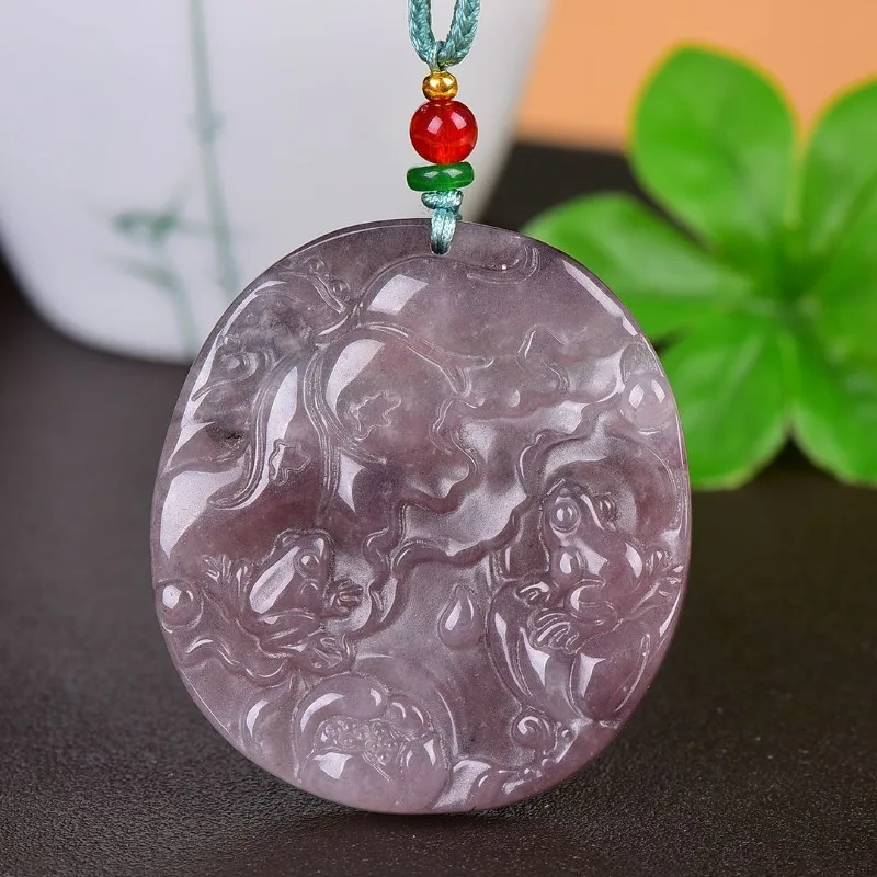 Golden Silk Jade Pendant, Lotus Jade Stone Pendant, Exquisitely Crafted From Mud Without Staining