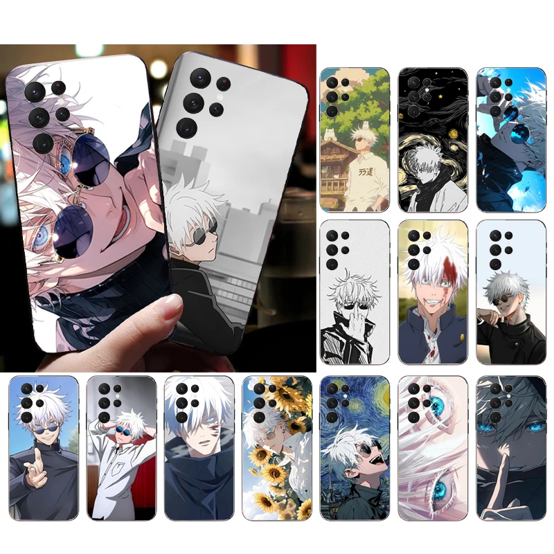 

Satoro Gojo Jujutsu Kaisen Phone Case For Samsung Galaxy S25 S24 S23 S22 S21 Ultra S24 S23 S22 S21 S25 Plus S24 S20 FE