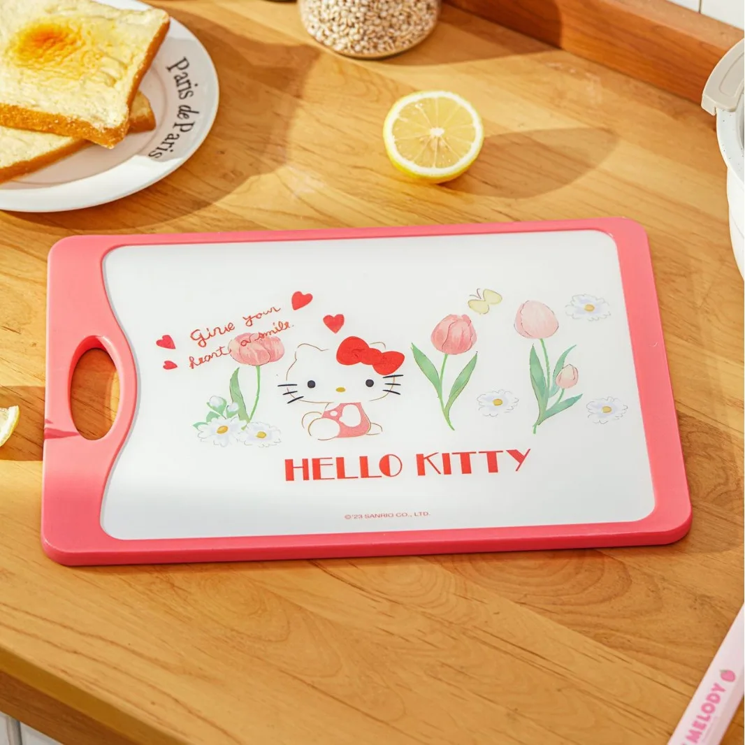 Nowa deska do krojenia ze stali nierdzewnej z kreskówkowymi przyborami kuchennymi Sanrio Urocza dwustronna deska do krojenia do żywności uzupełniającej