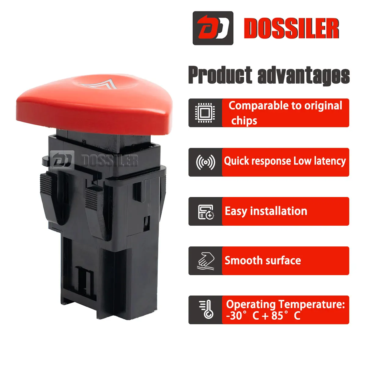 8200442724 Dossiler Hazard Warning Light Switch Button Emergency Flasher Lamp Switch For Renault Trafic Espace Laguna Vauxhall