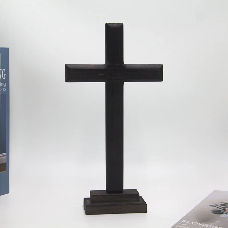 Wooden Standing for Cross Decor Wall Table Altar for Cross with Stand for Prayer Chapel Church Home Decor Christian Gift M4YD
