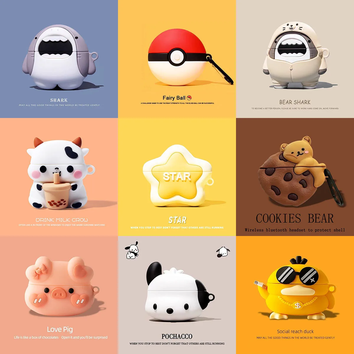 

Чехол для наушников Lenovo LP40 Pro LP40, милый мультяшный 3D-чехол для TWS беспроводных наушников, мягкий силиконовый защитный чехол для наушников