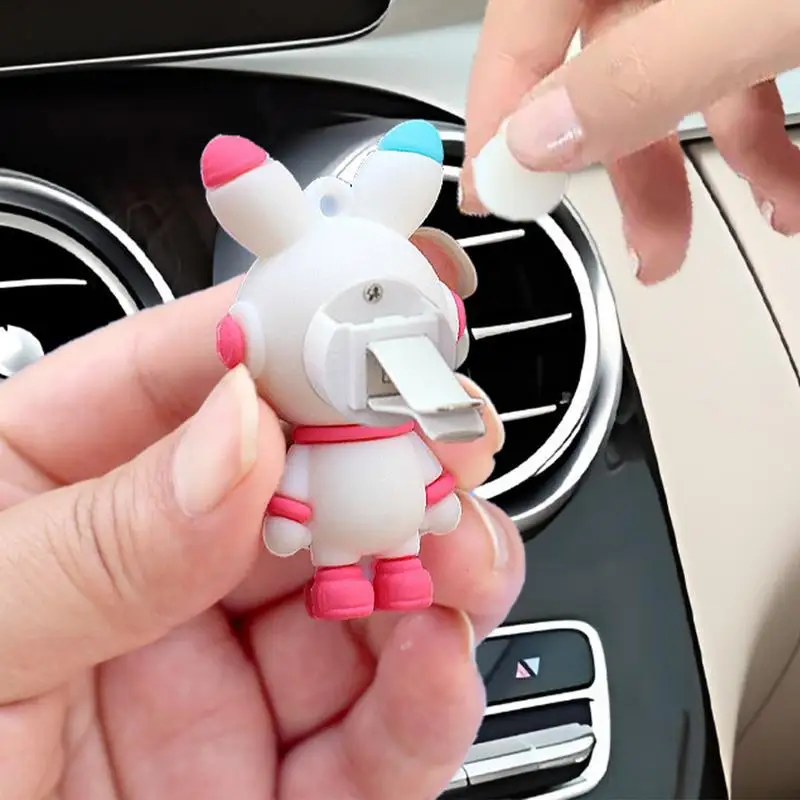 Vent Clips Air Freshener Cartoon Rabbit Ear Astronaut Vent Clips Diffuser For Car Odor Fighter Automotive Fragrance Decoration