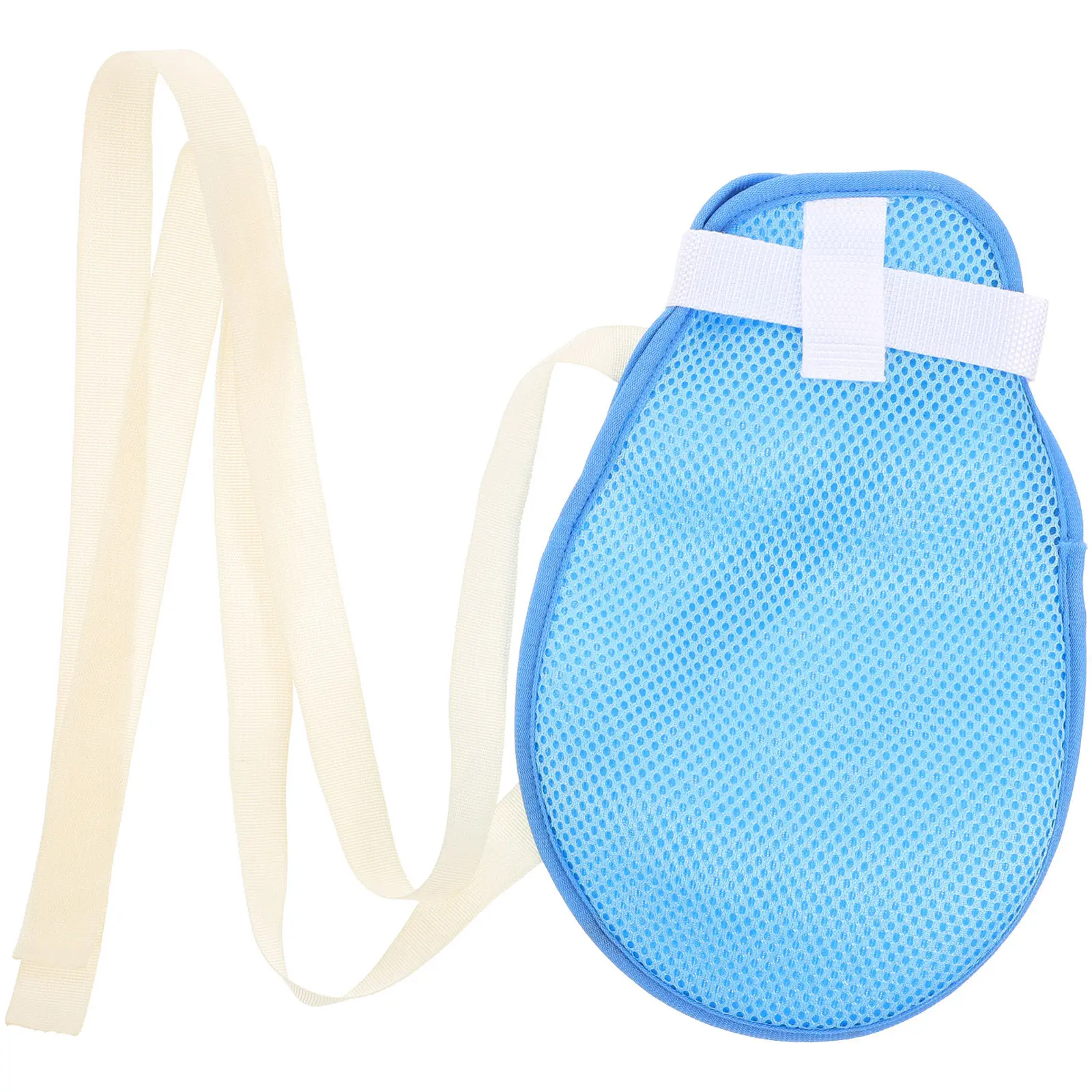 

Двухслойная дышащая перчатка для пациентов с защитой от царапин, регулируемым ремешком, для контроля движений пальцев, для пожилых людей, предотвращающая самоповреждения, защитный чехол для рук