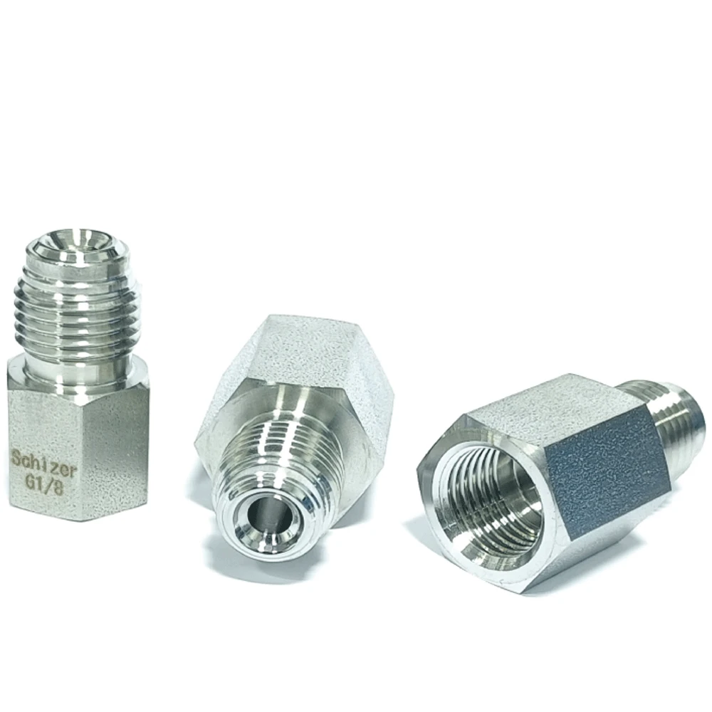 

G 1/8" 1/4" 3/8" 1/2" BSPP Female To 1/4" VCR Male Adapter SUS316L Stainless Steel Pipe Fitting Connector Coupler