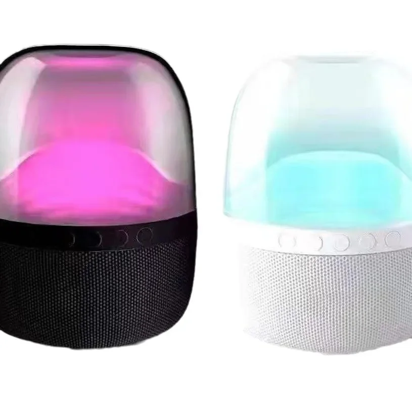 Transparent acrylic portable wireless Bluetooth RGB dazzling light Bluetooth speaker