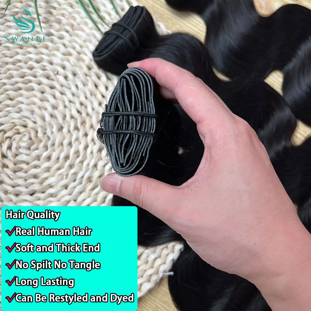 Body Wave Clip In Human Hair Extensions Full Head Vietnamese Virgin Hair Clip on Hair Extension for Women 7 Pcs/Set 100Gram Weft