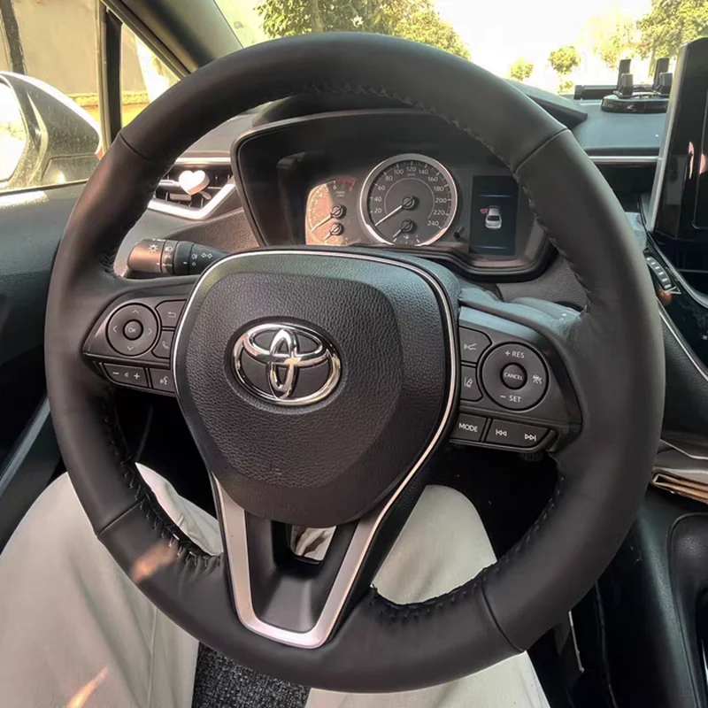 Niestandardowy pokrowiec na kierownicę samochodową w 100% pasujący do Toyota Avalon Camry 2018-2022 Crown 2018-2022 Corolla 2018 2019 2020 2021 2022 RAV4 — zdjęcie 3