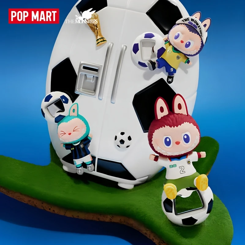 

Genuine New Hot Popmart Labubu The Monsters X Football Series Bottle Opener Refrigerator Sticker Blind Box Collection Cute Gifts