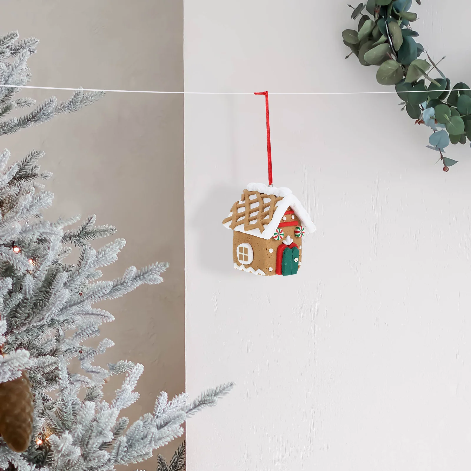 

3D Cartoon Small Christmas Ornament Polymer Clay Hanging Decoration Xmas Pendant Holiday Decor Fine Detail Unique Clay