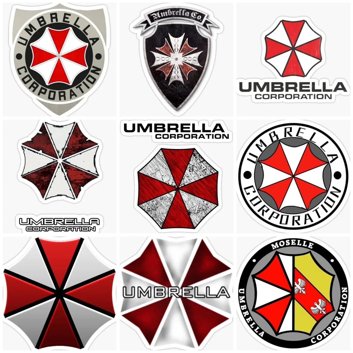 Umbrella Corporation Sign Radiation Biochemical Crisis Sticker Window Glass Camper Van Bicycle Laptop Bumper Car Truck Decal PVC