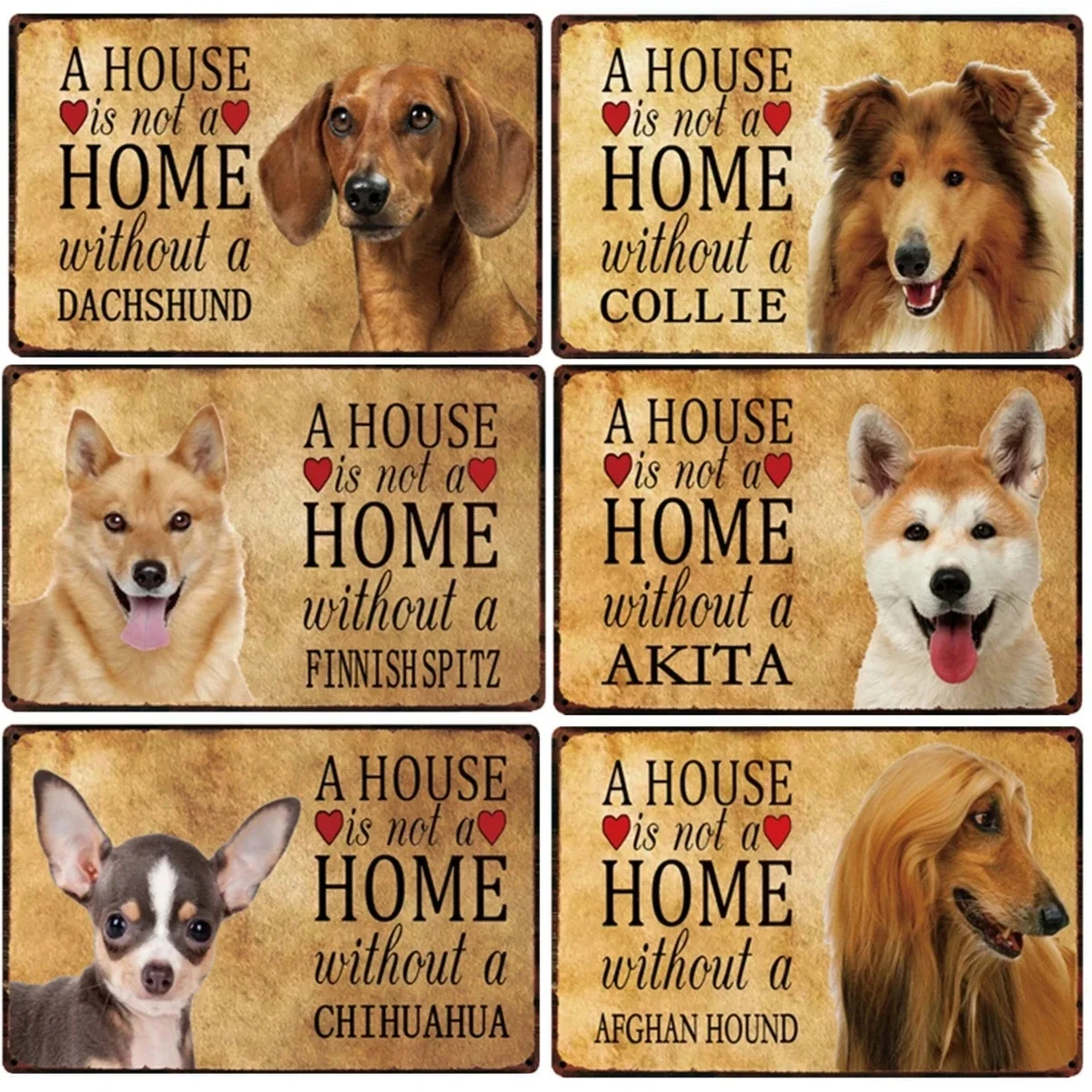 Dogs Home Without The Basenji Metal Sign Tin Poster Home Decor Bar Man Cave Club Cafe Wall Art Painting Vintage Metal Plate