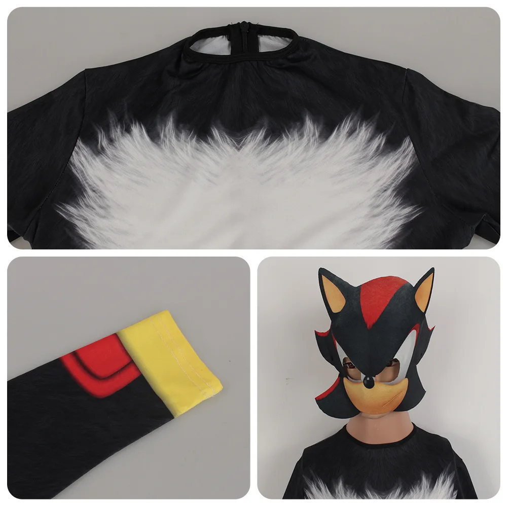 Jumpsuit Cosplay Halloween Kinderfeest Carnaval Anime Spelkleding met masker