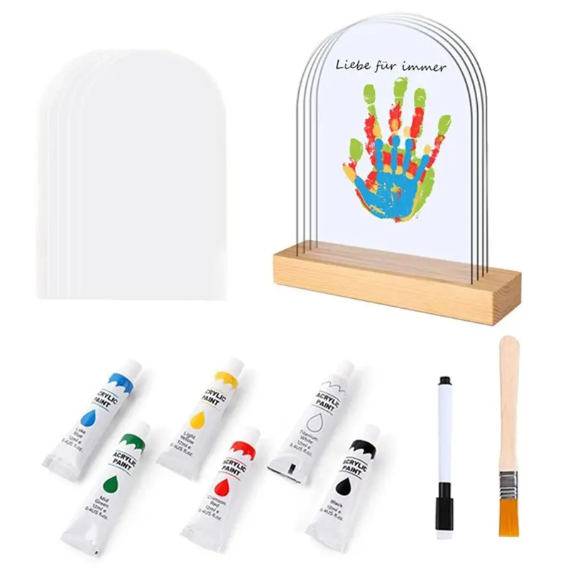 

A64Z Handprint Kit For New Parents, Mother' S Day Special DIY Family Set With Light Personalized Baby Print