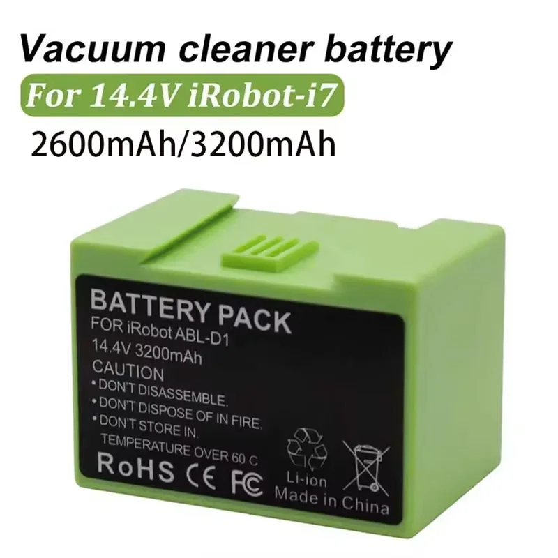 I7 14.4V 3200mAh i7 Battery Replacement for iRobot Roomba e and i Series i7+ e5 7150 7550 i3 3150 i3+ 3550 i4 4150 i4+ 4624864