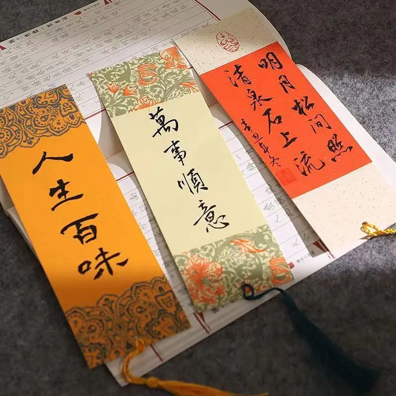 Xuan Paper Bookmark Chinese Batik Half Ripe Rice Paper DIY Bookmark Hard Pen Brush Calligraphy Painting Drawing Papier Zakładki do książek