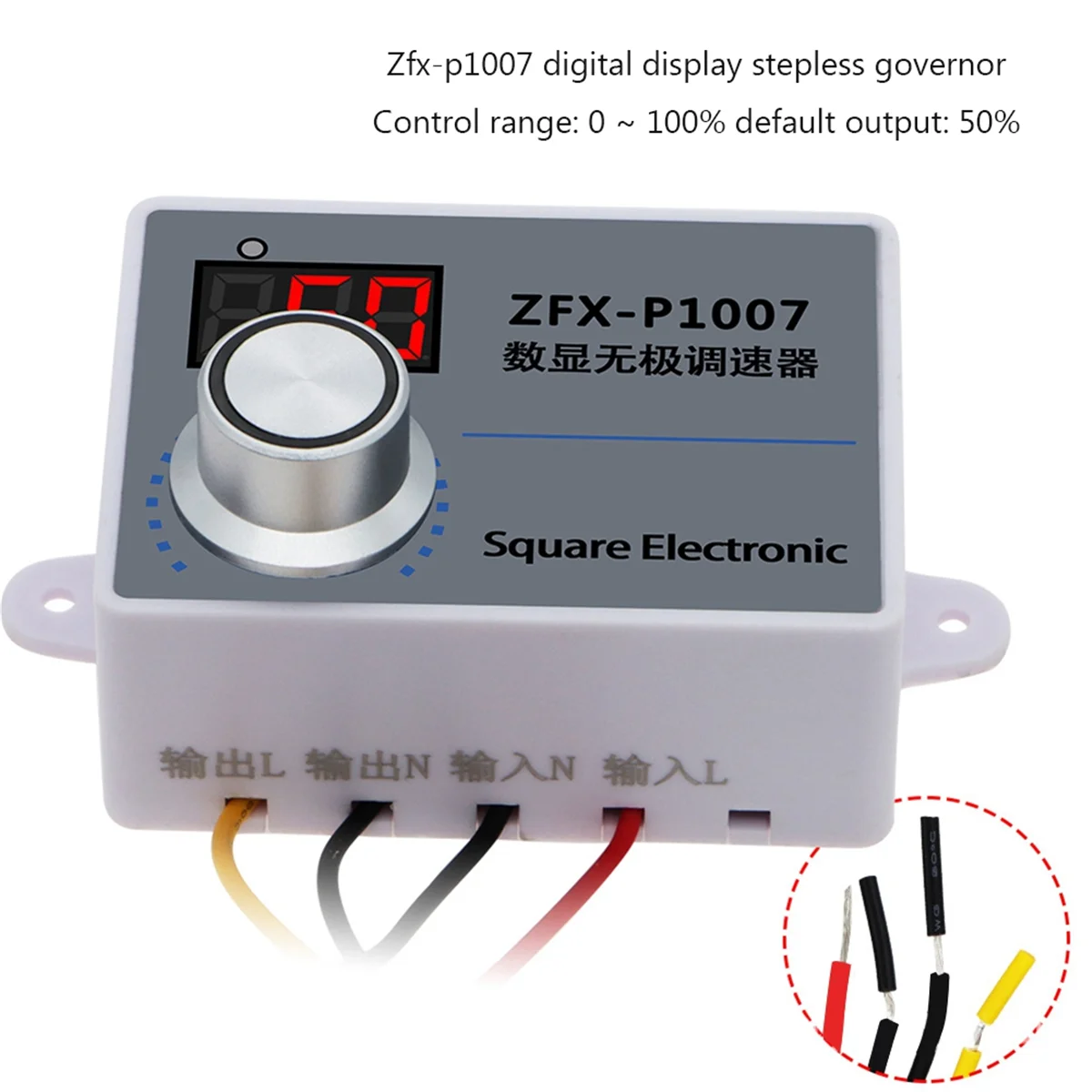 ZFX-P1007 Speed Regulator Adjustable 220V Fan PWM Switchs Speed Controller Conditioner Digital Display Motor Reducer