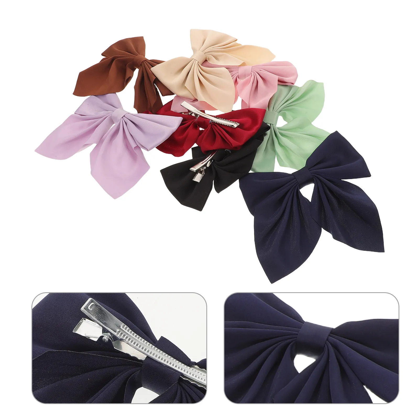 

8Pcs Kawaii Japanese Hair Bows for Girls Baby Kids Teens Women Ribbon Hair Clips with Alligator Clasps Fashionable Adorable