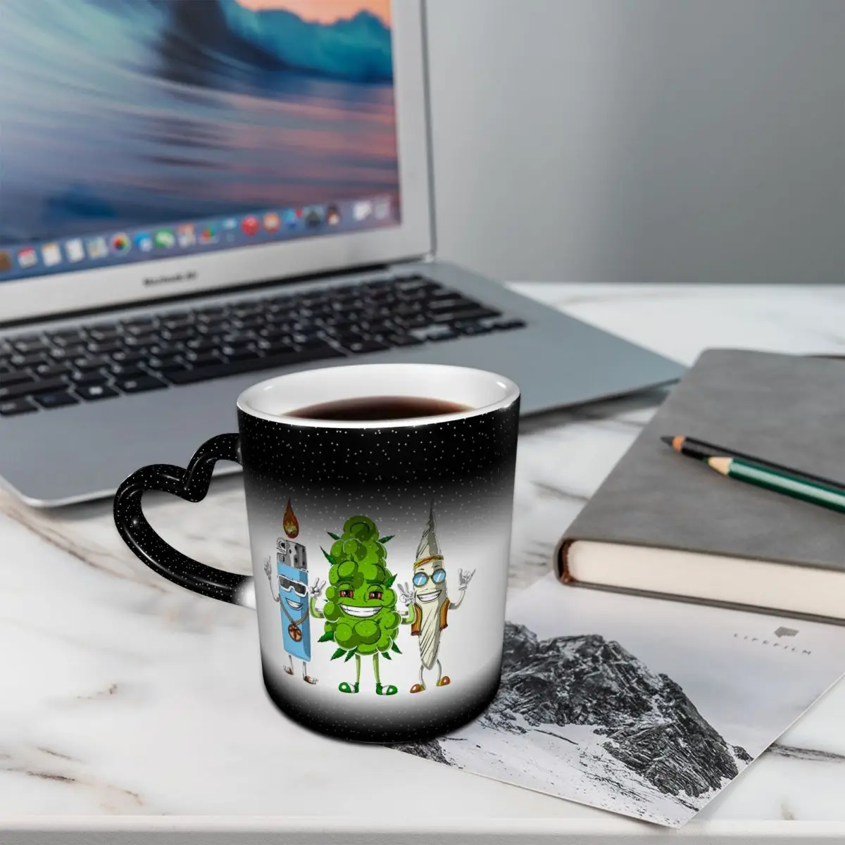 Weed Bud Joint Lighter Mug Funny Ceramic Coffee Cups Tea Mugs Milk Cup Drinkware Gifts for Woman Man