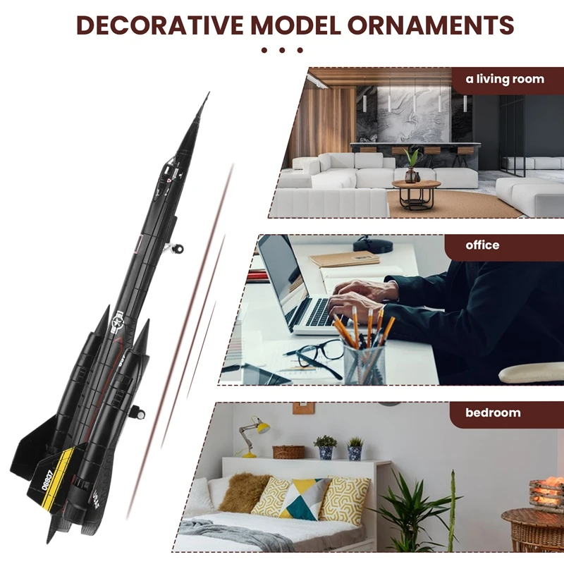 1/144 Diecast SR-71A Blackbird Reconnaissance Plane Airplane Model For Kids Adult Home Office Decor