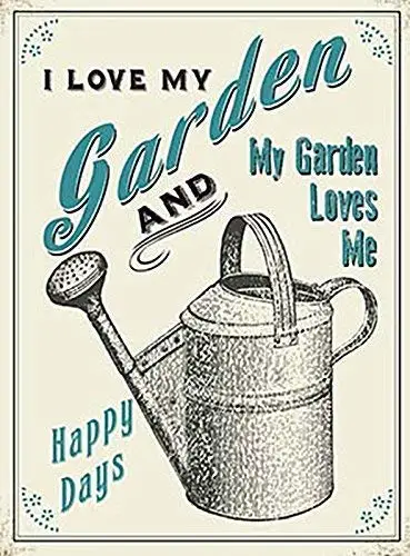 

Настенный декор с надписью «I Love My Garden Vintage», оловянный знак 8X12