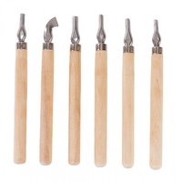 6pcs Professional Manganese Steel Wood Carving Chisel Tool Sets for Basic Detailed Carving Woodworkers