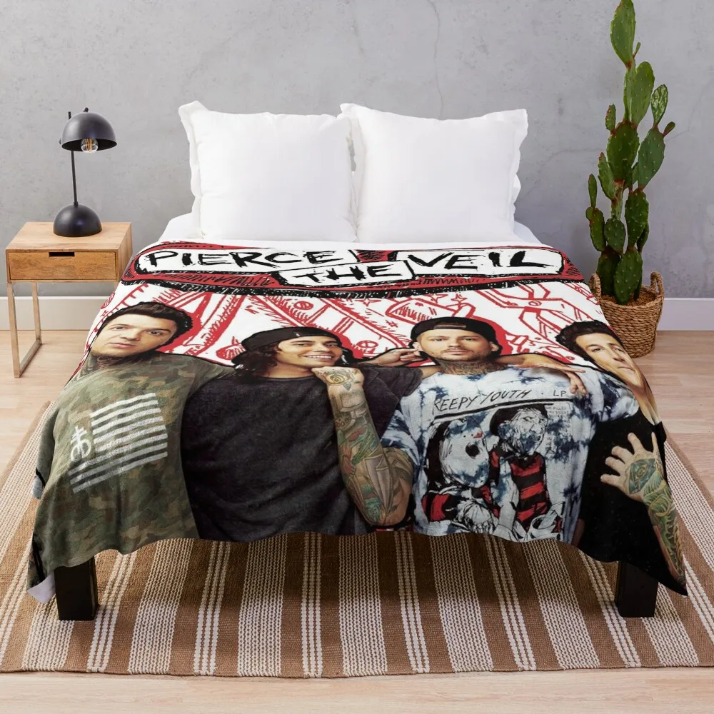 

Pierce The Veil Design Art Throw Blanket Fluffys Large Soft Plush Plaid Luxury Throw Blankets