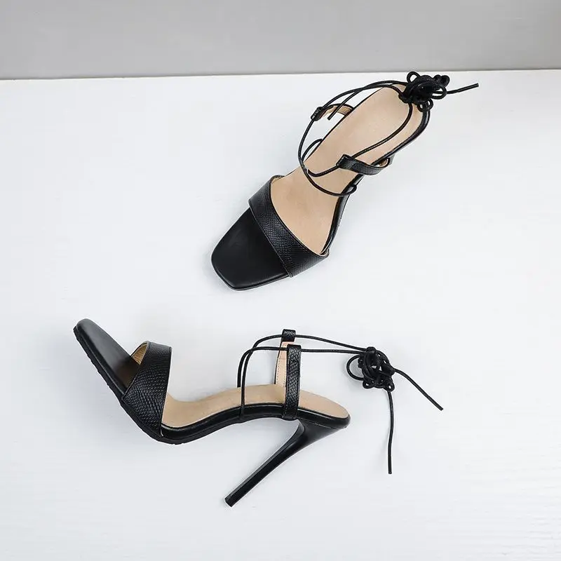 REAVE CAT تصميم جديد مثير الصنادل الحفلات ساحة تو خنجر 11 سنتيمتر الدانتيل يصل مختلط اللون حجم كبير 45 46 47 48 موضة يؤرخ الأحذية #5