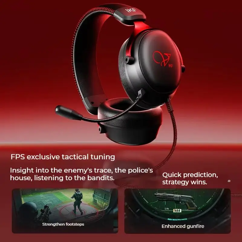 IKF V11 Pro 4Mode Wireless Headphone AI Call Noise Reduction Long Battery Life C-Media 7.1 Surround Sound Customized Earphones