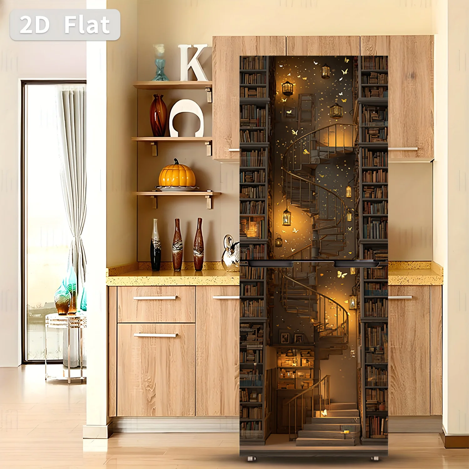 2D Flat Printing 1pc Refrigerator Sticker 60×180cm 