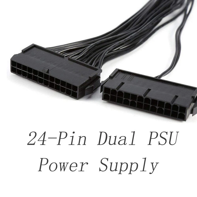 10PCS 20+4 24Pin Power Supply Sync Starter ATX Mining Power Supply Cord Dual PSU Cable Extension Riser For GPU Miner