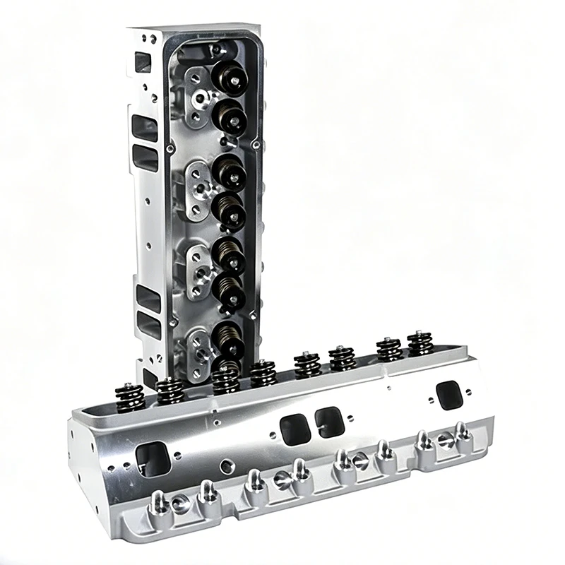 #￥forSBC20064SC-3/8 200cc Aluminum Cylinder Head Straight Spark Plug 3/8 Inch Rocker Studs Fit SBC Small Block Performance Parts