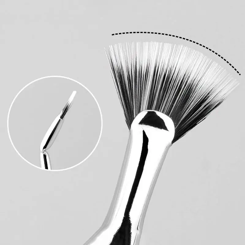 Mascara ventilador escova macia em forma de leque escova de cílios aplicador de rímel salão de beleza iluminador em pó ferramenta de manchas