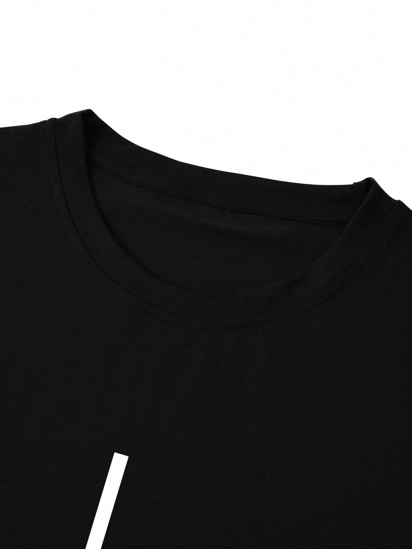 Men's 100% cotton summer loose fit DREAM Letter printed slim fit casual sports round neck short sleeved T-shirt top image 5
