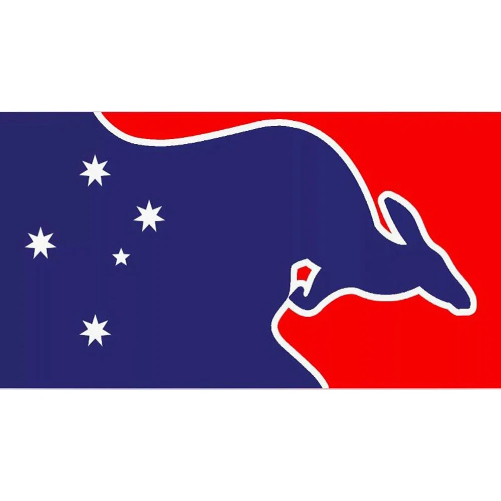 2X3FT Communist Australia red FLAG 3x5ft Fabric Prints Polyester WITH Kangaroo BANNER