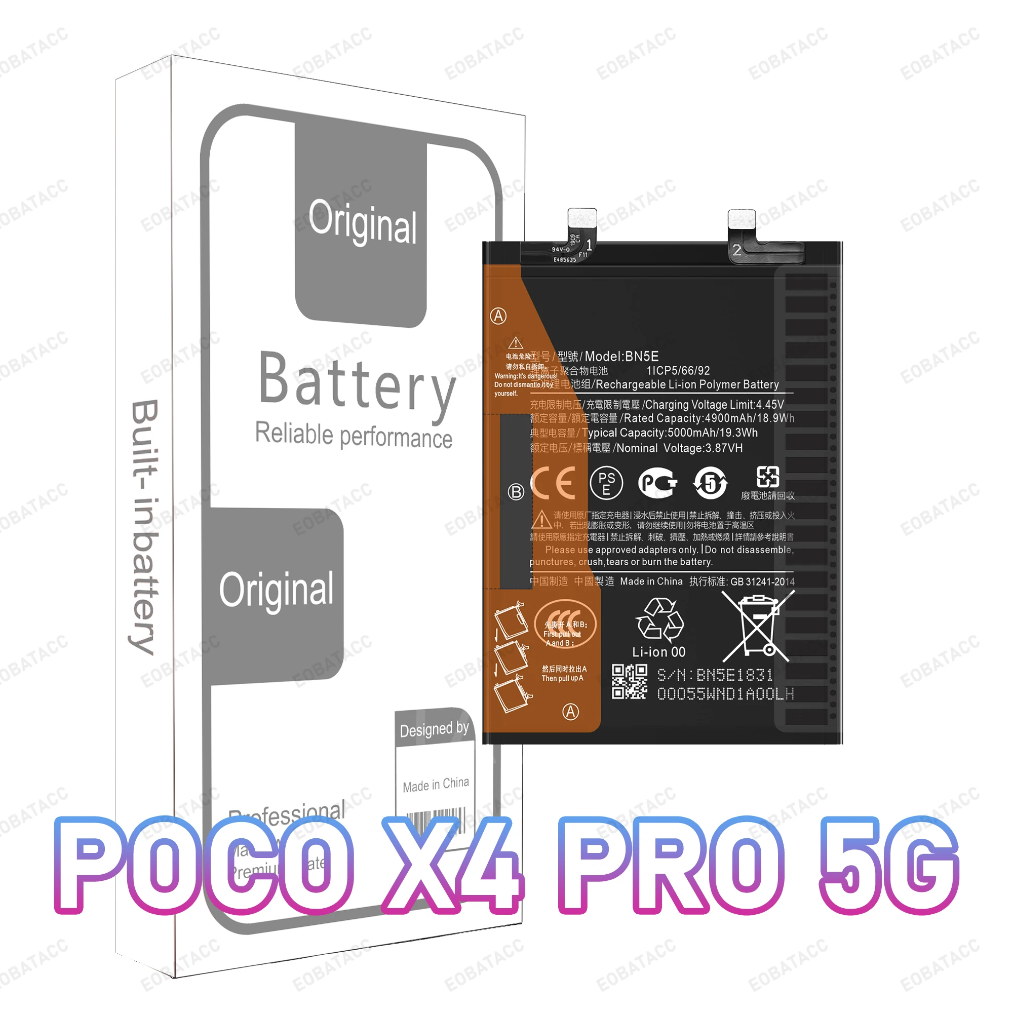 BM57 BM4P BN57 BM5V BN5E High Quality Battery For Xiaomi Poco X2/X3 GT/POCO X3 PRO/X4 GT/POCO X5 5G/Poco X6 Pro 5G Batteries
