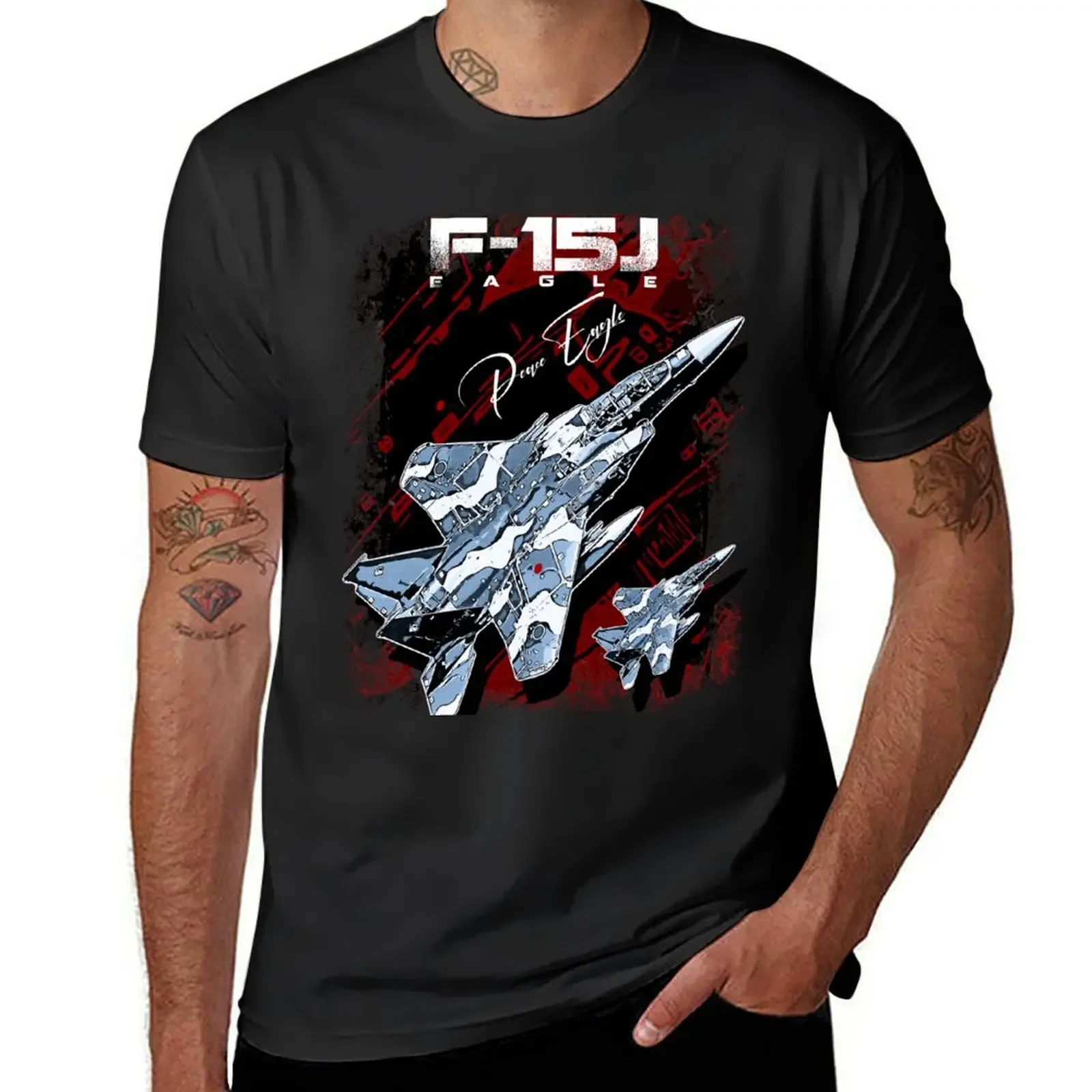 F-15J Eagle nicknamed Peace Eagle Japan Air Self Defense Force Fighterjet T-Shirt blanks customs luxury clothes men