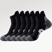 3Pairs Men's Socks AnkleThick Knit Sports Sock Outdoor Fitness Breathable Quick Dry Wear-resistant Short Running Sock Size38-45