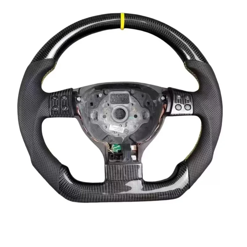 Customised Carbon Fiber For Volkswagen VW Golf 5 Mk5 GTI Passat B6 EOS Jetta MK5  Manual Without Paddle Hole Steering Wheel
