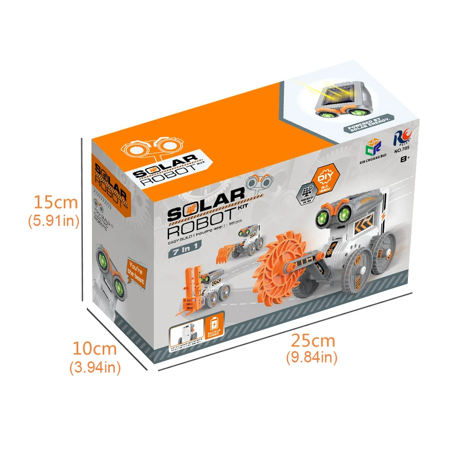 Diy montado robô solar elétrico duplo-drive 7-em-1 92 pçs fácil-construir programação melhores presentes ciência brinquedos educativos para meninos
