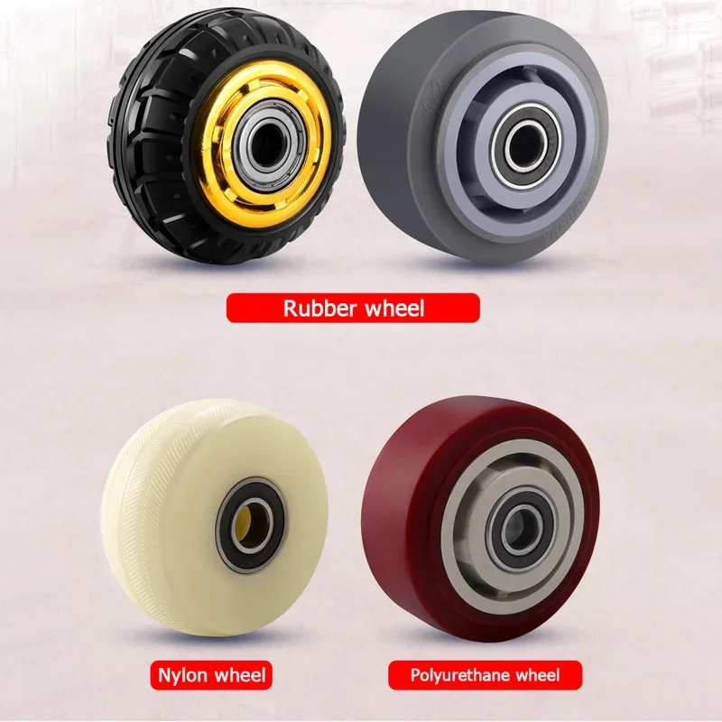 Single swivel caster wheels 4/5/6/8 inches Heavy-duty polyurethane/nylon/rubber casters Hand truck flatbed wheels with accessori