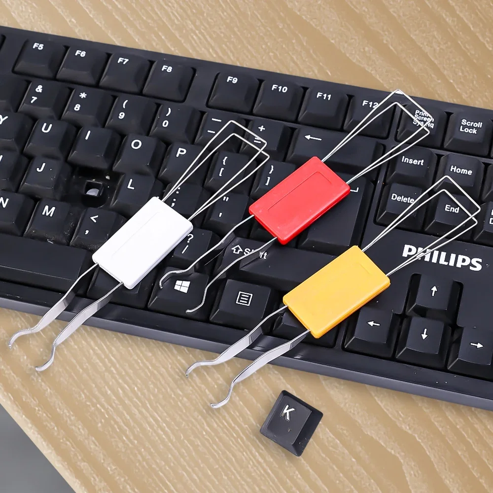 New Mechanical Keyboard Keycap Puller Remover Tool Portable Stainless Steel Key Cap Removal Replacement Repair Cleaner