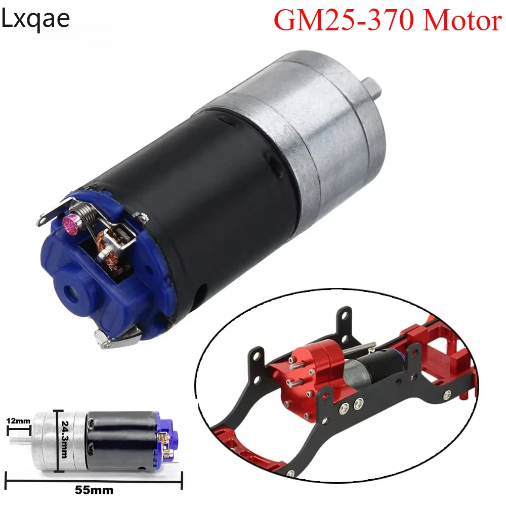 GM25-370 Brush Motor 4mm Shaft Suitable For MN-90 RC Q60 Q61 WPL B14 B16 B24 B36 C14 C24 1/16 RC Car Replacement DIY Parts