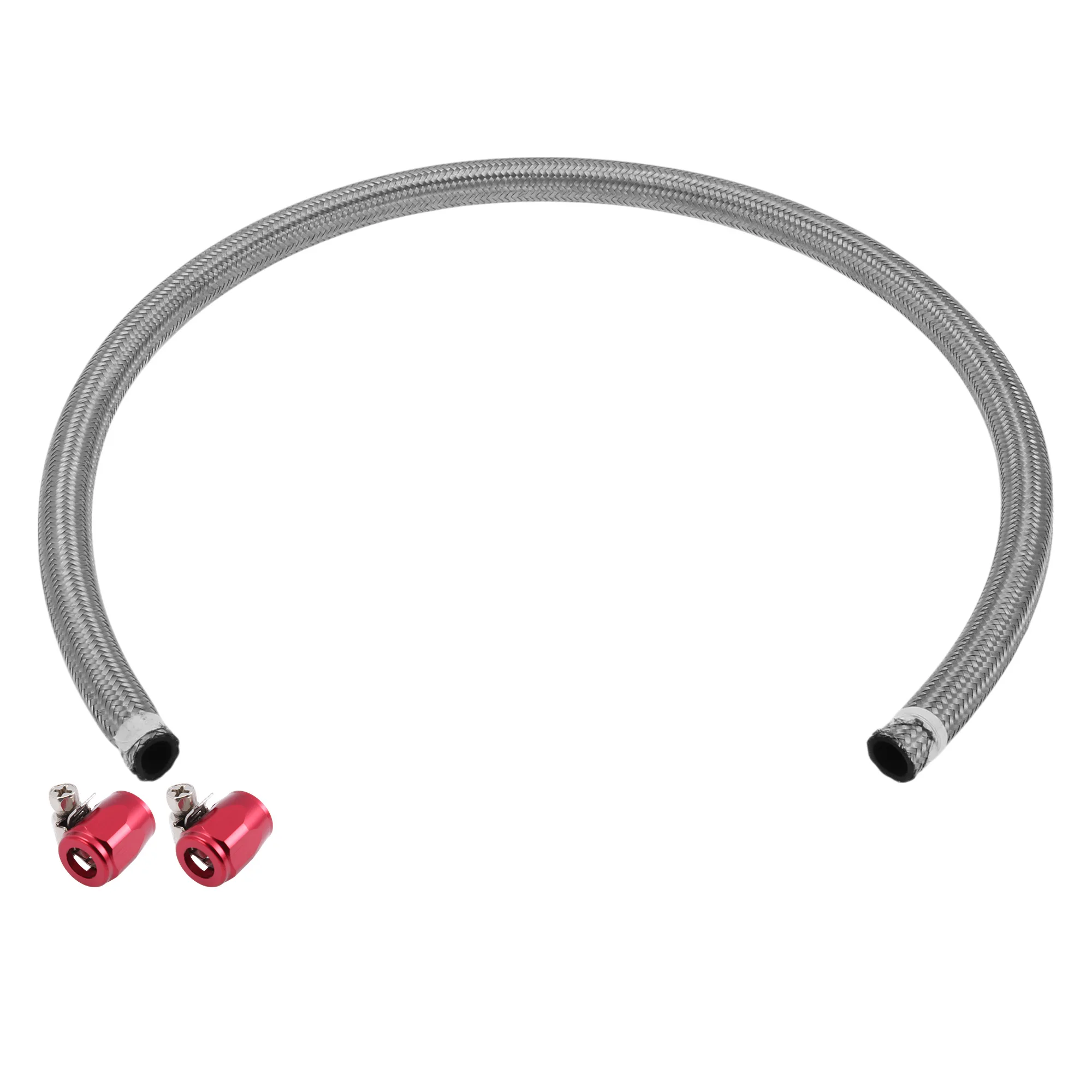 

UXCELL AN-10 Fuel Line Kit 4ft Vacuum Hose Automotive Fuel Hose with Clamps
